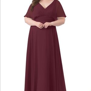 Azazie Pamela dress, size 16 in Cabernet